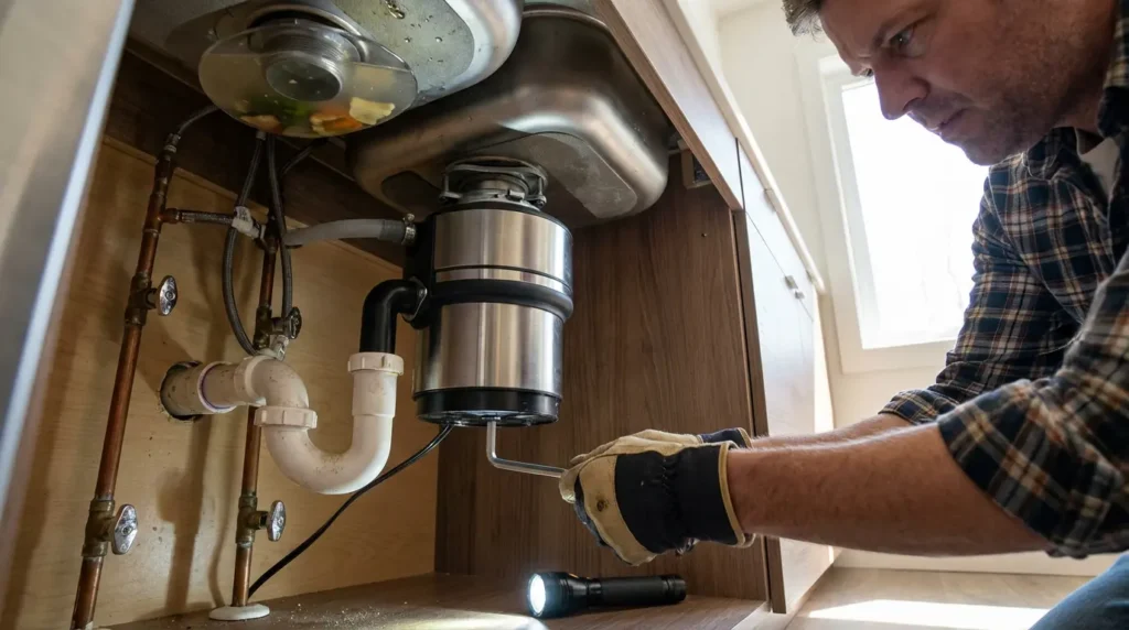 Unjam a Garbage Disposal with an Allen Wrench