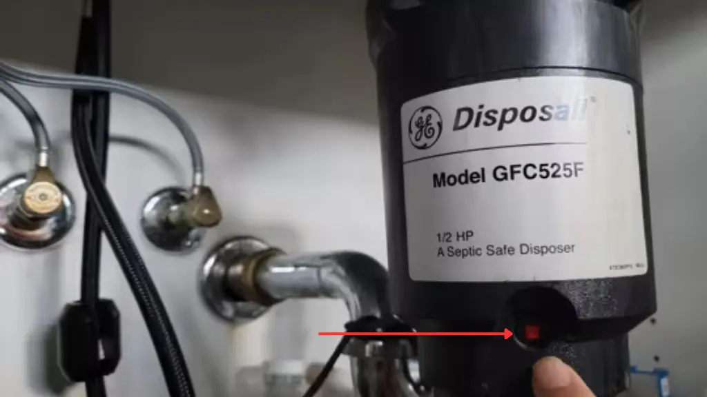 GE garbage disposal reset button