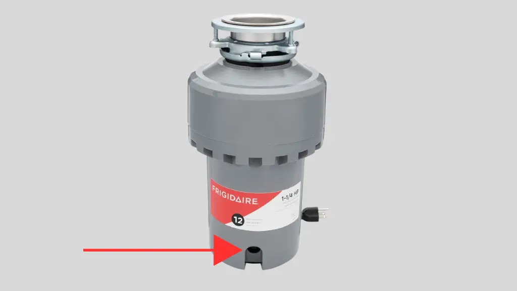 Frigidaire garbage disposal reset button