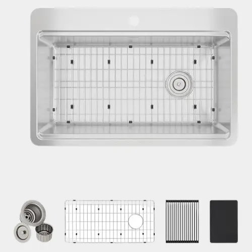 Elkay Crosstown 33-inch stainless steel top-mount kitchen sink budget option