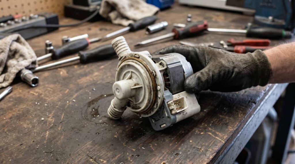 Burned-Out Dishwasher Drain Pump