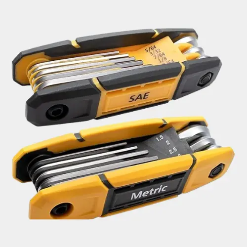 MulWark 17 pcs Folding Hex Key Set (Metric & Standard, Compact Design)